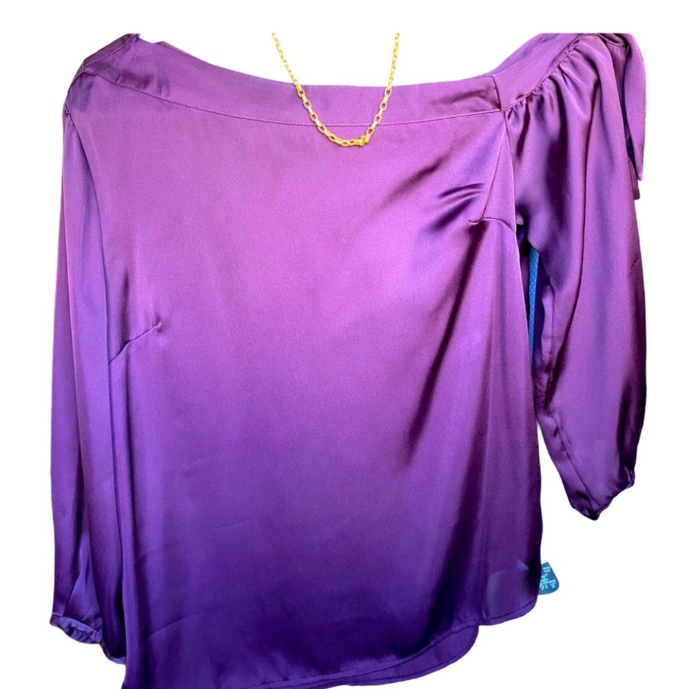 Banana Republic Off Shoulder Purple Blouse Size SP